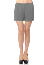 bluensquare Women Knit Shorts Summer Spa Pajama Casual Lounge- Heather Gray