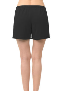 bluensquare Women Knit Shorts Summer Spa Pajama Casual Lounge- Black