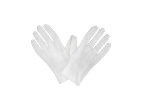 bluensquare White 100% Cotton Gloves for Women, 1 Pair Cotton Gloves for Dry Hands, Driving, Events, Various Uses