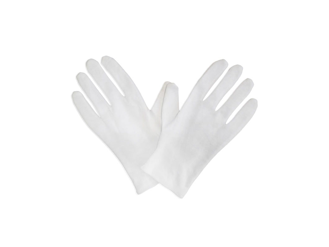 bluensquare White 100% Cotton Gloves for Women, 1 Pair Cotton Gloves for Dry Hands, Driving, Events, Various Uses
