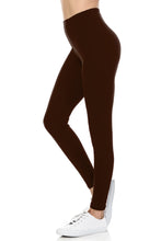 bluensquare LEGGINGS  for Juniors High Waist premium soft brushed Stretched Regular One Size-Brown