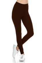 bluensquare LEGGINGS  for Juniors High Waist premium soft brushed Stretched Regular One Size-Brown