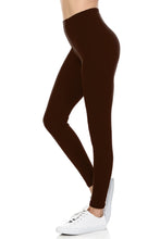 bluensquare Women's Plus Size LEGGINGS High Waist premium soft brushed Full Length -Brown